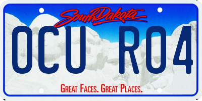 SD license plate 0CUR04