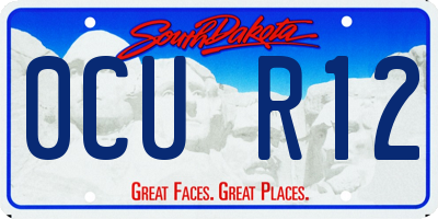 SD license plate 0CUR12
