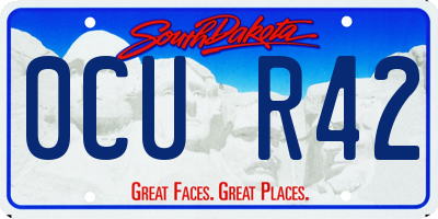 SD license plate 0CUR42