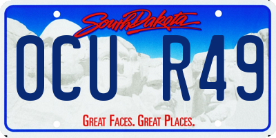SD license plate 0CUR49