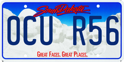SD license plate 0CUR56