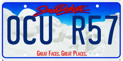 SD license plate 0CUR57
