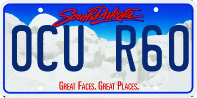 SD license plate 0CUR60