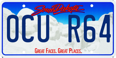 SD license plate 0CUR64