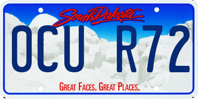 SD license plate 0CUR72