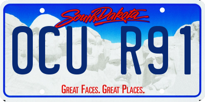 SD license plate 0CUR91