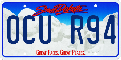 SD license plate 0CUR94
