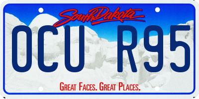 SD license plate 0CUR95