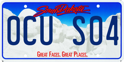 SD license plate 0CUS04