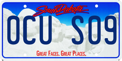 SD license plate 0CUS09