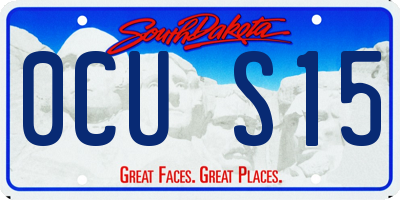 SD license plate 0CUS15