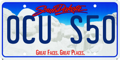 SD license plate 0CUS50