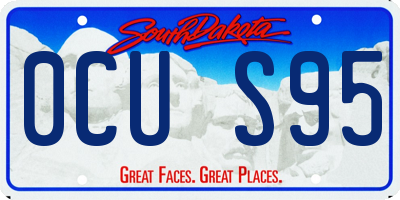 SD license plate 0CUS95