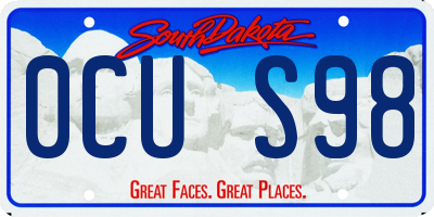 SD license plate 0CUS98