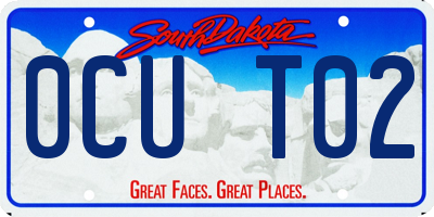 SD license plate 0CUT02