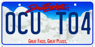 SD license plate 0CUT04