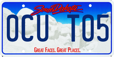 SD license plate 0CUT05