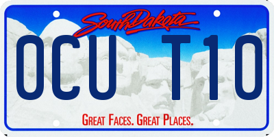 SD license plate 0CUT10