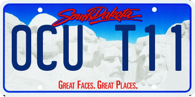 SD license plate 0CUT11