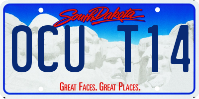 SD license plate 0CUT14