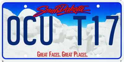 SD license plate 0CUT17