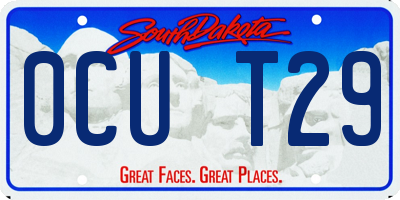 SD license plate 0CUT29