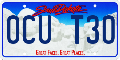 SD license plate 0CUT30