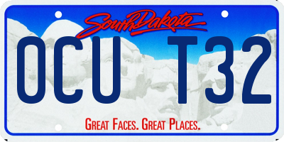 SD license plate 0CUT32