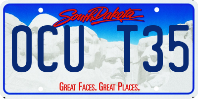 SD license plate 0CUT35