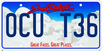 SD license plate 0CUT36