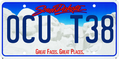 SD license plate 0CUT38