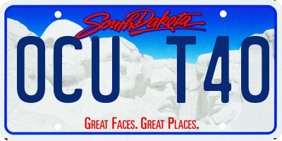 SD license plate 0CUT40
