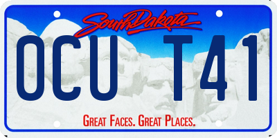 SD license plate 0CUT41