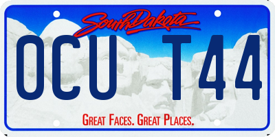 SD license plate 0CUT44