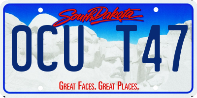 SD license plate 0CUT47