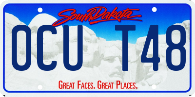 SD license plate 0CUT48