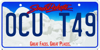 SD license plate 0CUT49