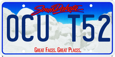 SD license plate 0CUT52