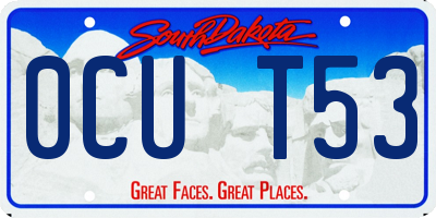 SD license plate 0CUT53