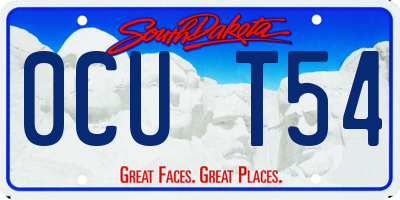 SD license plate 0CUT54