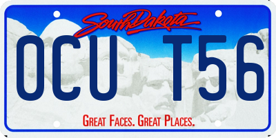 SD license plate 0CUT56
