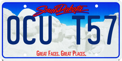 SD license plate 0CUT57