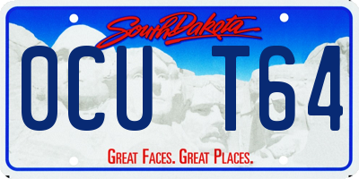 SD license plate 0CUT64