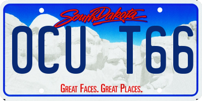 SD license plate 0CUT66