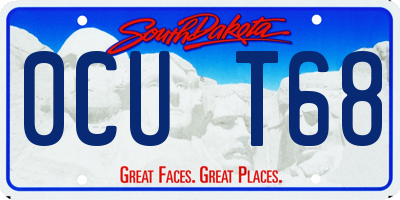 SD license plate 0CUT68