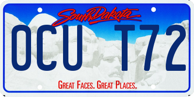 SD license plate 0CUT72