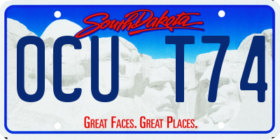 SD license plate 0CUT74