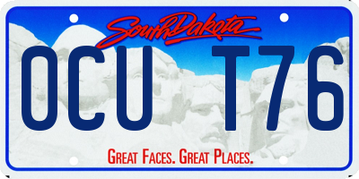 SD license plate 0CUT76