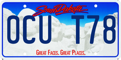 SD license plate 0CUT78