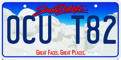 SD license plate 0CUT82